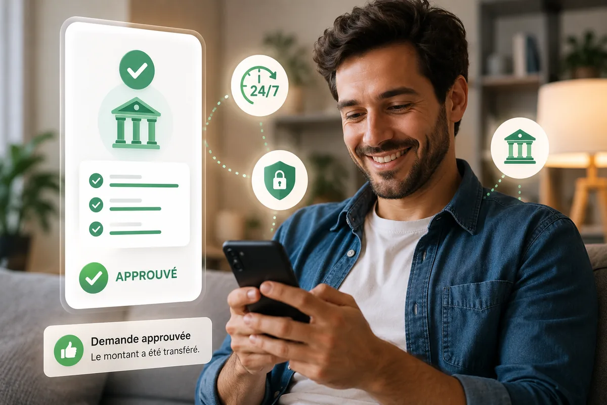 Fonds reçus dans le compte après approbation